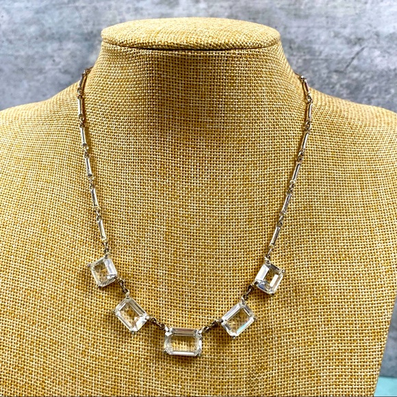 Swarovski clear crystal with silver hardware